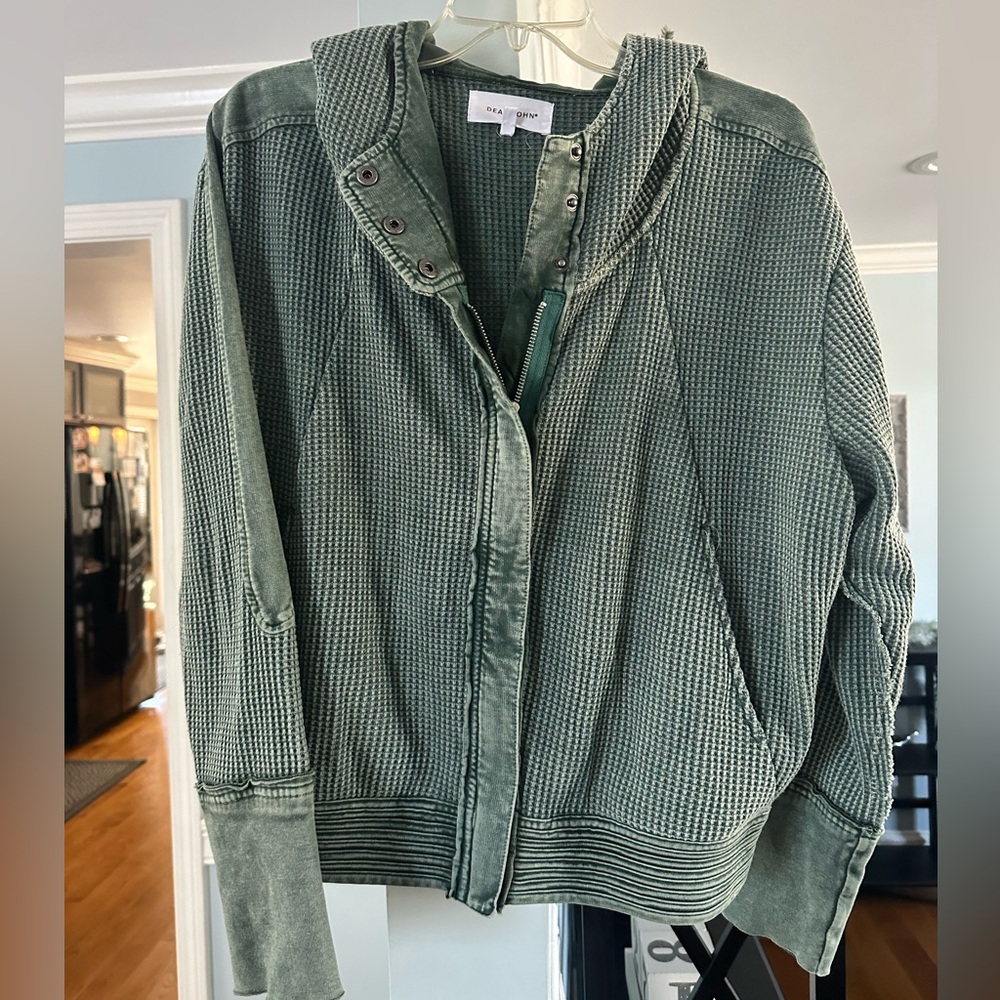 Dear John cropped waffle zip up sweatshirt. Like brand new! Worn once.
